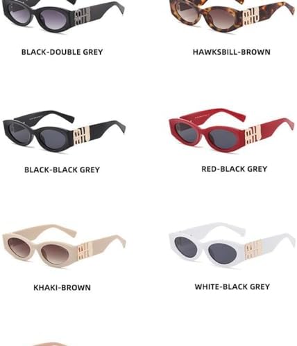 Mtzjh Vintage Cat Eye For Women Sunglasses Personality Resin Lens Travel Eyewear Girls Cute Small Frame Goggles - Image 5